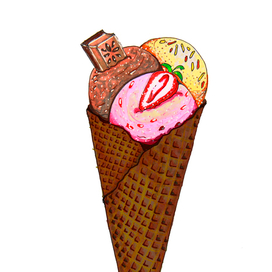 Food illustration Ice cream