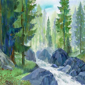 В заполярном лесу