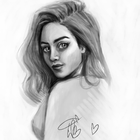 Ч/Б портрет девушки