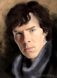 Digital painting Benedict Cumberbatch