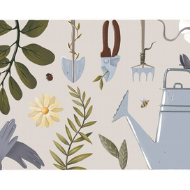 Детский постер. Работа в саду