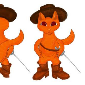 персонаж "кот в сапогах"