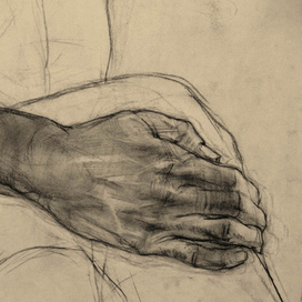 Портрет, фрагмент, карандаш