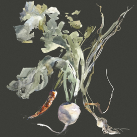 Набор для салата | акварели для паттерна