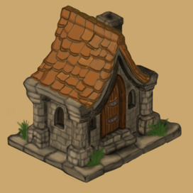 Каменный домик в изометрии