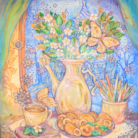 Снег за окном