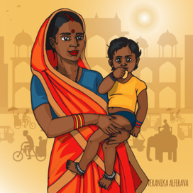 Индианка с ребенком