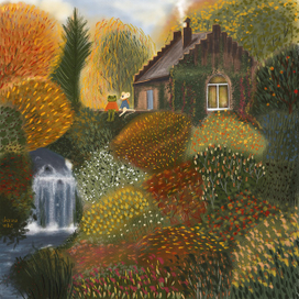 Иллюстрация для книги и открыток "Таинственный сад" 