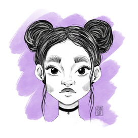 Скетч-портрет девушки