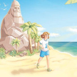 Иллюстрация для детской книги "Как Пушик помог научиться медитировать" автор А.Чашкин