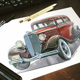 Иллюстрация автомобиля Ford 