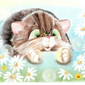 "Котенок и бабочка"