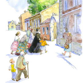 Святитель Лука с прихожанами