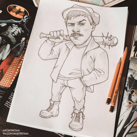 Эскиз к шаржу