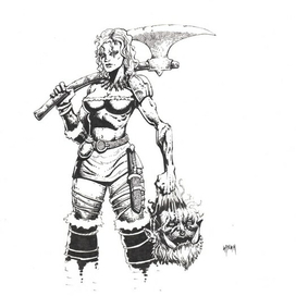 Девушка с топором