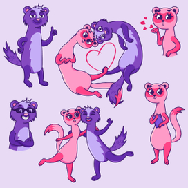 Бренд-персонажи хорьки 