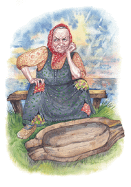 Старуха у разбитого корыта