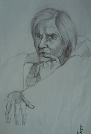 я часто рисую свою бабушку.она такая милая