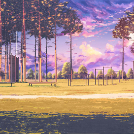 Стадион в пионер лагере