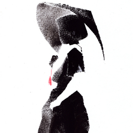 Девушка с китайским зонтом