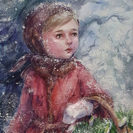 Иллюстрация к сказке С.Я.Маршака "Двенадцать месяцев"