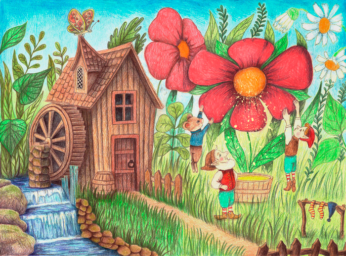 Цветочки и гномы