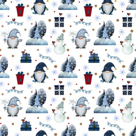 Скандинавский новый год. Бесшовный паттерн