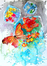 Заморозь хрусталики воды