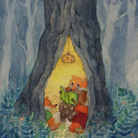 "В старом дереве горит лампочка"