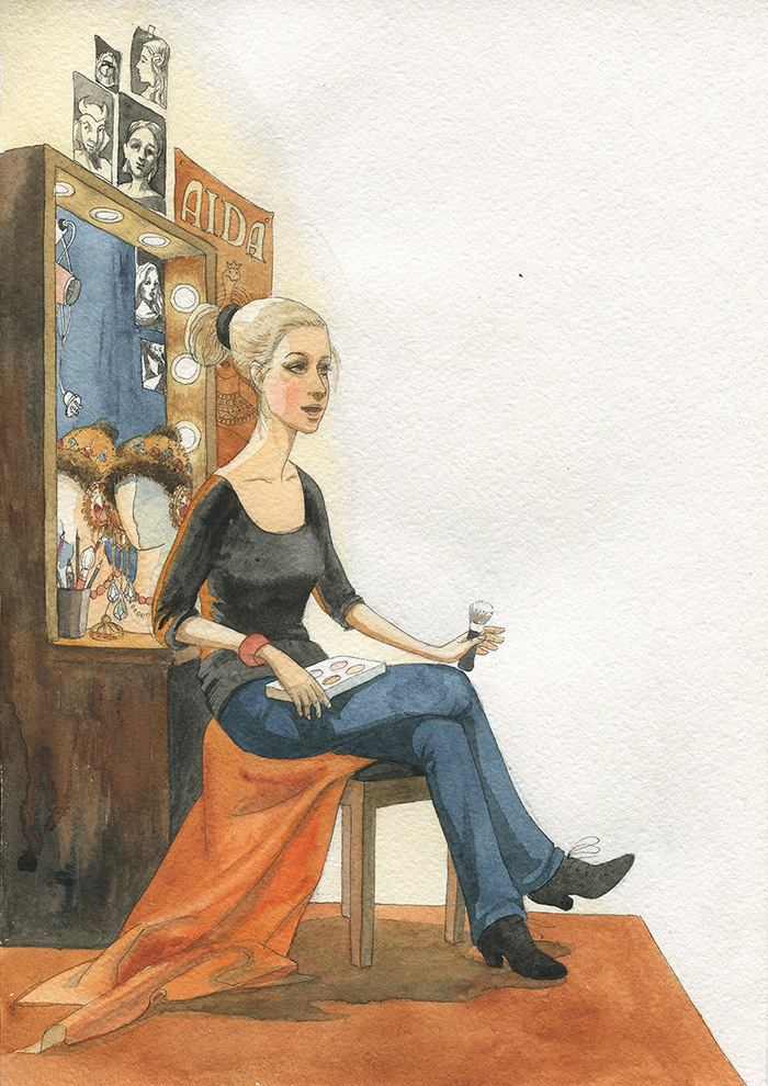 Книга о театре. В гримерке певицы.