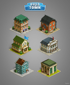 Компьютерная графика для игры «Boild a town» и «Build a Nation»