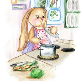 мама готовит обед