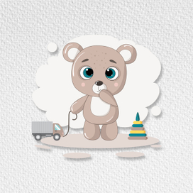 Иллюстрация мишка