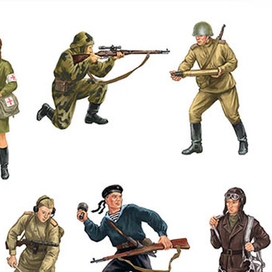 Илл. к интерактивной исторической энциклопедии о Великой Отечественной войне для детей. Солдаты.