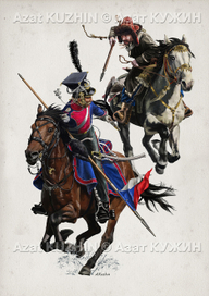 еще раз улан 11-го полка Княжества Варшавского пробует убежать...