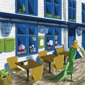 Возле магазина сладостей 