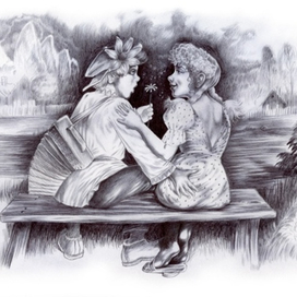 Вечером на лавочке