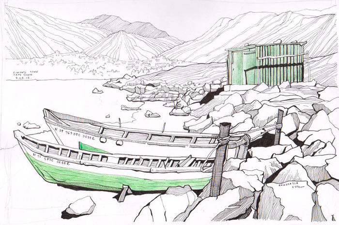 Лодки. Саймонс Таун. Южная Африка