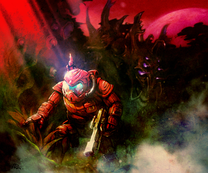 На других планетах.