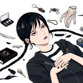 Уэнсдэй арт