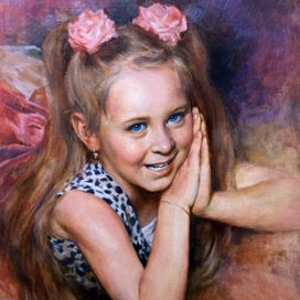 Портрет девочки маслом