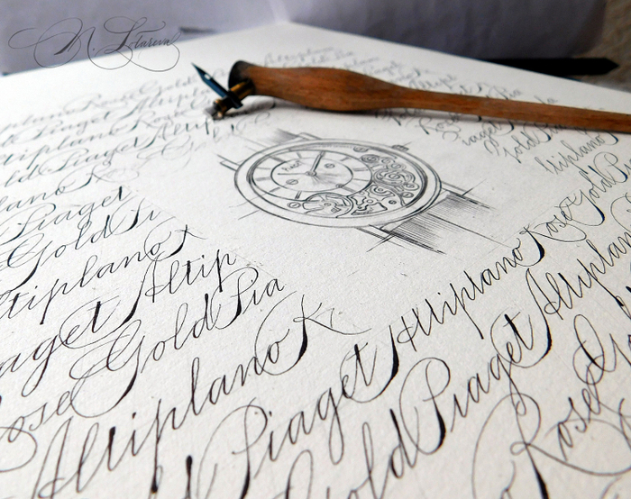 серия "Chronologie", каллиграфия как часовой механизм