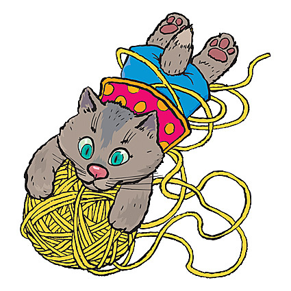 кот – клубок