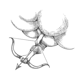 Hands of God with Arrow and Bow