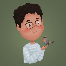 Мальчик и птичка