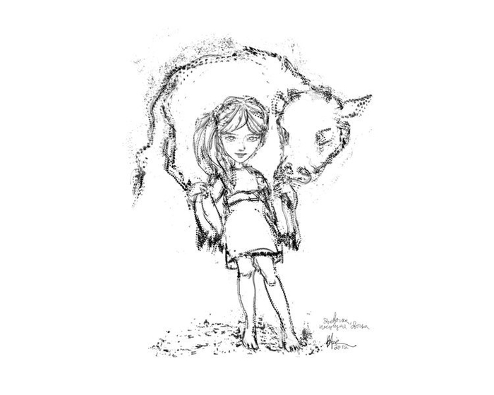 Девочка, несущая бычка (II)