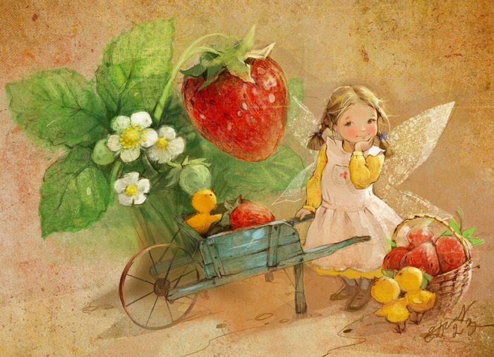 Клубничная фея.  Она точно знает, что если очень постараться, то все получится)