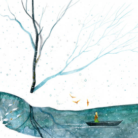 Иллюстрация к сказке Х. К. Андерсена "Снежная королева"