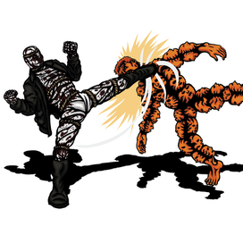 Сносящий наповал удар ногой с разворота