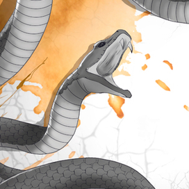 Разворот "Амфисбена" для "Книга вымышленных существ""